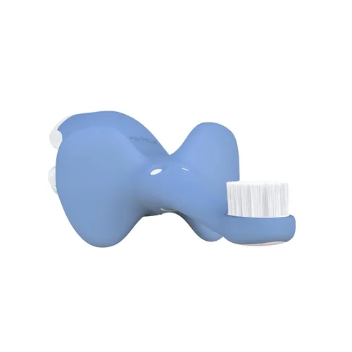 Vista 18 de Dr. Brown's Cepillo de dientes para bebés y niños pequeños, elefante, azul, 0-3 años