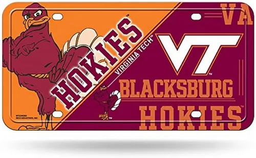 Vista 20 de NCAA etiqueta de metal para auto, negro