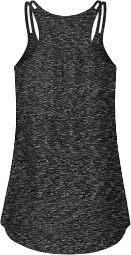 Vista 2 de Hibelle Camiseta sin mangas para mujer con cuello redondo y espalda cruzada