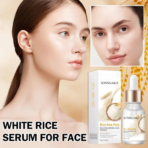 Vista 2 de IONSGAKO Crema De Arroz para La Piel De Cara Y Cerrar Los Poros Quitar Manchas Suero de Arroz Blanco para Esencia Facial Hidratante Profundo