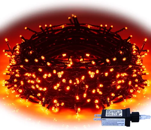 Vista 11 de 320 LEDs 115 pies/35 m Cadena de luces, función de memoria, enchufe de extremo a extremo para interior y exterior, impermeable, decorativo guirnalda