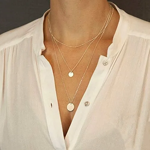 Vista 2 de Long tiantian Layered Necklaces for Women Gold Necklace Pendant Layering Necklaces for Women Stack Dainty Necklace Gold Jewelry Set