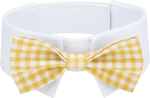 Vista 40 de Collar de corbatín negro para gato Segarty, lindo esmoquin para cachorros con corbatín para perros con collar blanco ajustable hecho a mano