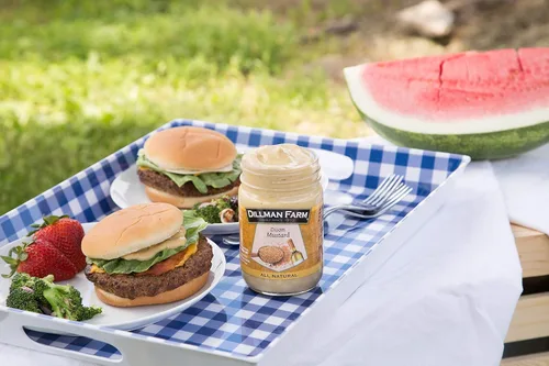 Vista 2 de Dillman Farm All Natural Gourmet Dijon Mustard - Sin gluten, sin OMG, vegano, kosher, ecológico, sin conservantes, sin jarabe de maíz, fabricado