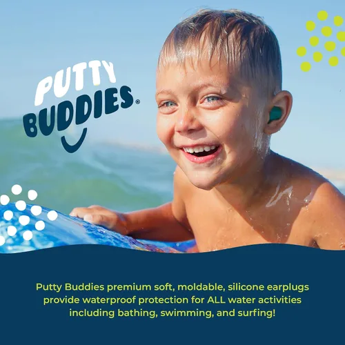 Vista 7 de Earvolution Putty Buddies Tapones para los oídos para nadar y bañarse, inventados por médicos, fabricados en Estados Unidos, tapones de silicona
