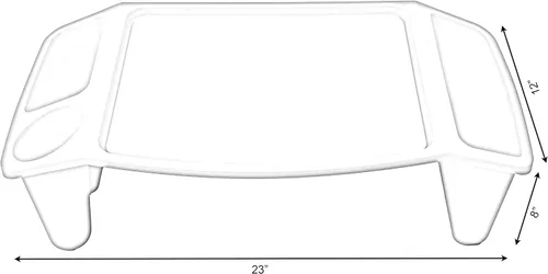 Vista 4 de Basicwise QI003253G Bandeja de escritorio para niños, mesa de actividades portátil, Verde, 1 pieza