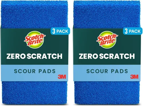 Vista 14 de Scotch-Brite® Almohadilla de limpieza cero arañazos, 3 almohadillas para fregar, almohadillas antiarañazos para limpieza de cocina y platos