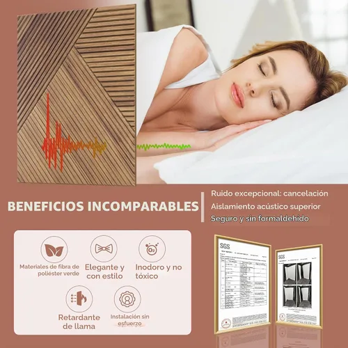Vista 4 de TO-TH Paneles de pared acústicos autoadhesivos para amortiguar el ruido