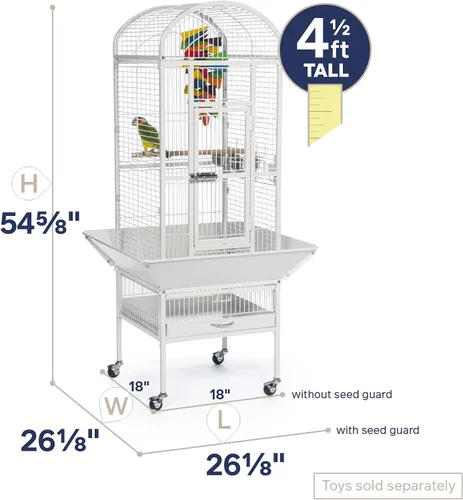 Vista 2 de Prevue Pet Products 34512 Dometop - Jaula para pájaros, pequeña, color blanco tiza