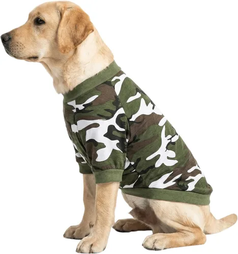 Vista 2 de XS Ropa para perros Camisetas de camuflaje para perros, camisas del ejército para mascotas, ropa de camuflaje para perros, XS, verde