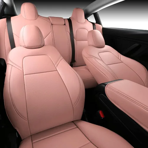 Vista 25 de Funda INCH EMPIRE para asiento de coche, ajuste personalizado para Tesla Model 3, protector de cojín de asiento de cuero sintético para 2017 2018
