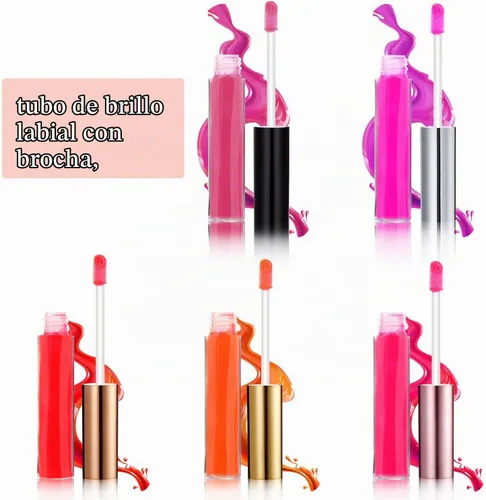 Vista 4 de Blulu 30 tubos de brillo de labios de 0.3 fl oz a granel vacío recargable 5