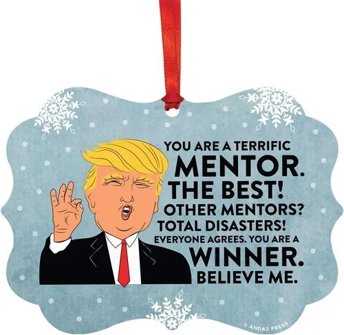 Vista 120 de Andaz Press Presidente Donald Trump Fancy Frame Recuerdo Adorno de Navidad Regalo de broma Ejecutivo de Cuenta, 1 paquete, Divertidas Ideas