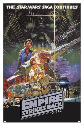Vista 13 de Trends International Star Wars: The Empire Strikes Back - Póster de pared de una hoja, 14.725 x 22.375 pulgadas, versión enmarcada de madera