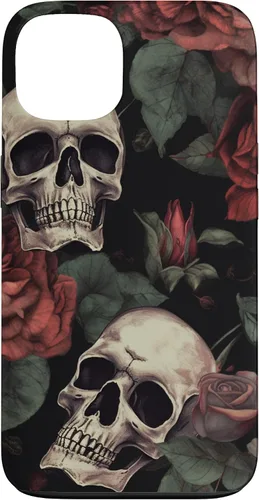 Vista 7 de iPhone 16 Gothic Skull and Roses - Accessorize in Style! Case