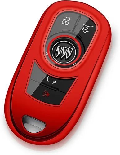 Vista 8 de Funda para Llavero de Buick, Estuche Protector de Llave de Coche, Soporte para Cadena de Llaves, Accesorios Negros