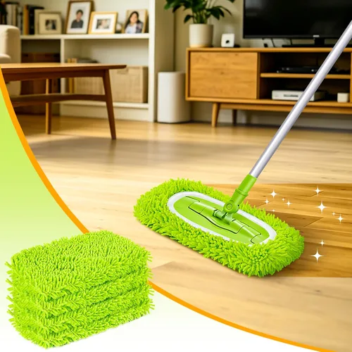 Vista 3 de Unoutur Paños de barrido en seco reutilizables de microfibra Compatibles con Swiffer Sweeper Mopa de limpieza con repuestos de almohadillas