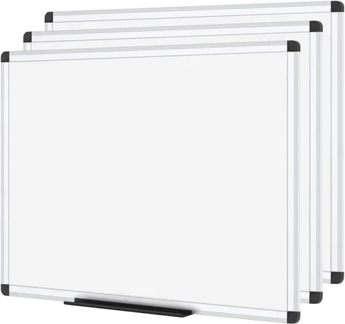 Vista 10 de VIZ-PRO Pizarra magnética de borrado en seco, 36 x 24 pulgadas, paquete de 2, marco de aluminio plateado