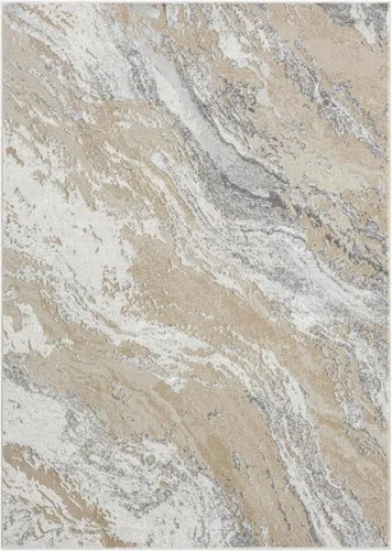 Vista 2 de LUXE WEAVERS Alfombra abstracta moderna para interiores beige 5x7