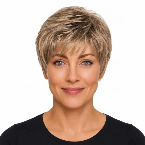 Vista 17 de Raquel Welch Winner Pixie Wig SS8/25 - Peluca transpirable y cómoda con memoria, peluca lista para usar todos los días, aspecto natural, fibras