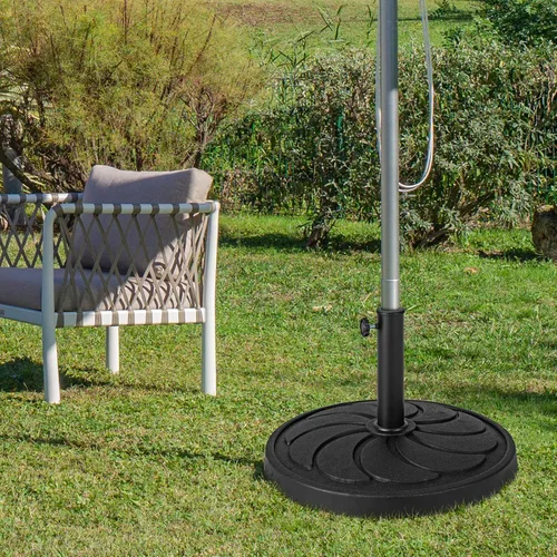 Vista 9 de Tangkula Base de sombrilla de 40 libras, sombrilla redonda resistente para exteriores, para mesa de 1.5 a 1.9 pulgadas, soporte de paraguas