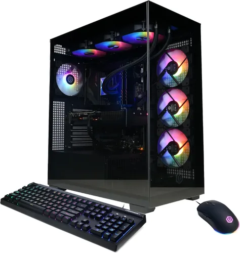 Vista 17 de CyberPowerPC PC para juegos, AMD Ryzen 9 9900X, GeForce RTX 5070 12GB