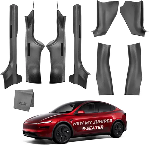 Vista 10 de 5PCS Door Sill Protector for Tesla Model YL Door Entry Guard (Black)