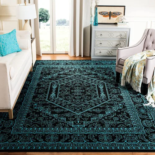 Vista 129 de SAFAVIEH ADR108B - Tapete de la colección Adirondack, 2 pies 1 pulgada x 6 pies, marfil y plateado, diseño de medallón oriental, no desprende