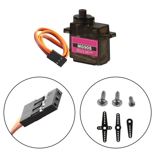 Vista 3 de 12 piezas MG90S Servo Micro 180° 9G Servomotor Geared Micro Servo Motor 9G Robot Inteligente Compatible con Raspberry Pi Project Car Helicopter