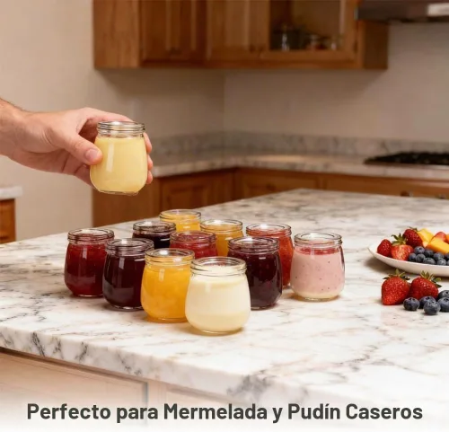 Vista 8 de Contenedores de almacenamiento de alimentos para bebés, paquete de 12 recipientes de comida para bebés con tapas, frascos de vidrio de 4 onzas