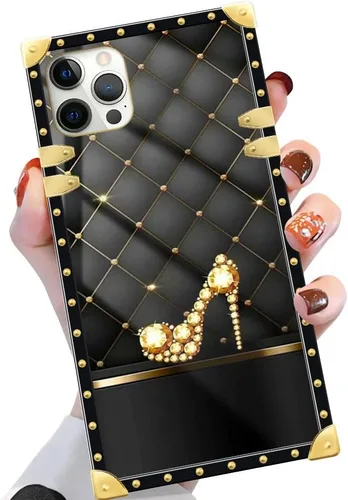 Vista 11 de Funda compatible con iPhone X/Xs, TPU suave de lujo y parte trasera de policarbonato duro para niñas y mujeres, funda protectora a prueba de golpes