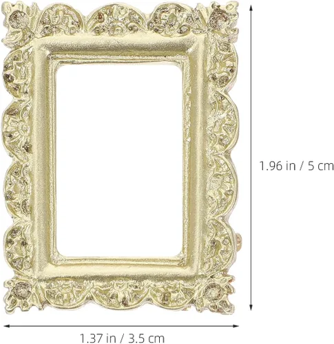Vista 2 de FUOYLOO 10Pcs Mini Photo Frame Decor, Resin DIY Craft Making