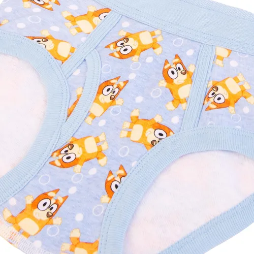 Vista 4 de Bluey Calzoncillos para niños de 100% Algodón Peinados, Tallas 18m, 2/3t, 4t, 4, 6 y 8 Paquete de 7 Bluey