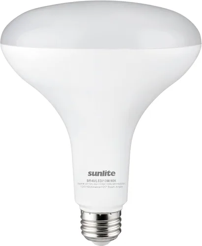 Vista 9 de Sunlite 41191 Bombilla LED BR40 empotrable, 14 W (equivalente a 85 W), 1060 lúmenes, base media (E26), regulable, inundación, certificación UL, 6500
