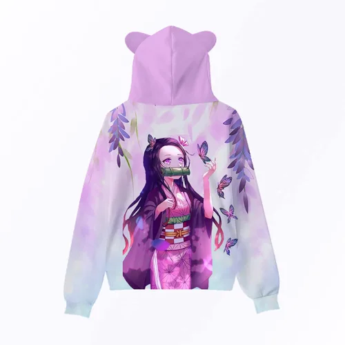 Vista 2 de Sudadera con capucha de anime para adultosjóvenes, estampado 3D para hombre y mujer, sudadera de cosplay