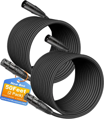 Vista 10 de New Bee Cable hembra TRS a XLR de 6.35mm / 0.25 in (1/4 pulgadas) de 3 pies