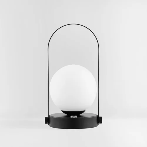 Vista 6 de SAFAVIEH Lighting Collection Meira - Lámpara de mesa LED recargable moderna negra