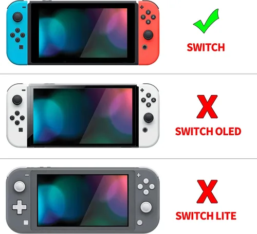Vista 2 de PlayVital ZealProtect - Funda protectora suave para Nintendo Switch, flexible Joycon funda delgada para Nintendo Switch con protector de pantalla