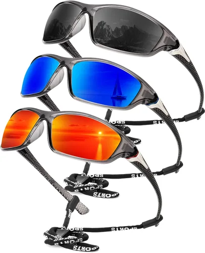 Vista 44 de KALIYADI 4 Pack Polarized Sunglasses-Men Sports Sun-glasses: Mens Sunglasses UV Protection for Fishing Driving Cycling