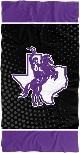 Vista 111 de LOGOVISION Manta Abilene Christian University, 30x60 Logo Dots CottonFront/PolyBackBeachTowel