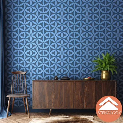 Vista 5 de STENCILOGY® / NILE - Plantilla de pared XL de 23 x 38 pulgadas, plantilla de flor de la vida, plantillas de pared grandes para pintar, Plantillas