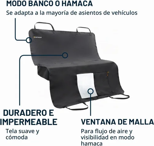 Vista 3 de Ruffwear, Dirtbag - Funda de asiento de automóvil para perro, 300D, resistente al agua, a prueba de arañazos, antideslizante, duradera, lavable a