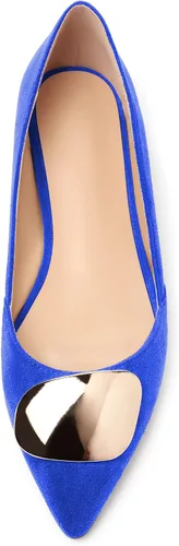 Vista 3 de YODEKS Zapatos planos de tacón bajo para mujer, zapatos planos de ballet con punta cerrada