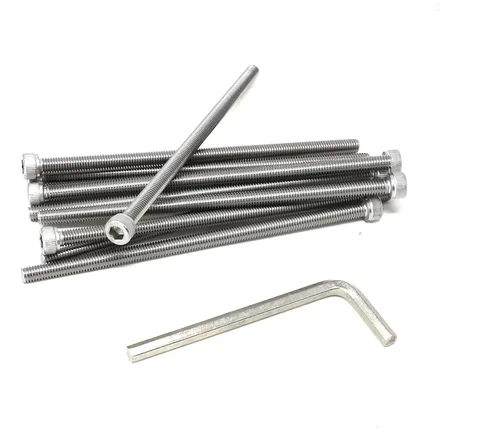Vista 111 de iexcell Kit de tornillos de cabeza hexagonal de acero inoxidable 304, 100 unidades M2 x 0.157 in, paso de rosca de 0.016 in