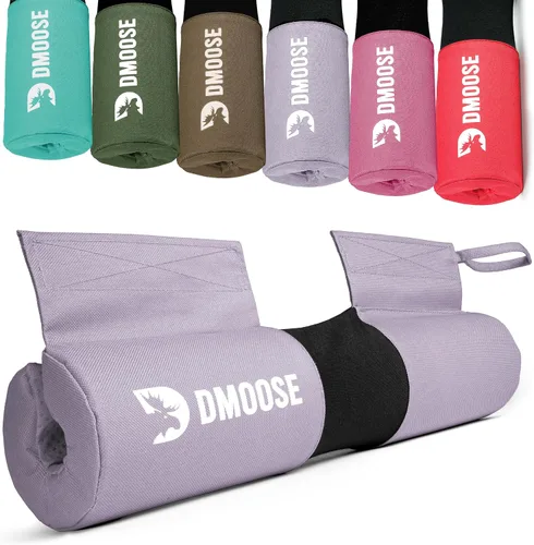 Vista 18 de DMoose Fitness Barbell Pad for Hip Thrust, Squat & Lunges - Non-Slip Thick Foam Cushion for Neck and Back Support with Two Straps - Hip Thrust Pad