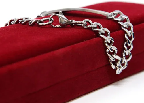Vista 5 de Pulsera de identificación médica de alergia al maní pregrabada y personalizable - Tamaño de muñeca 5 pulgadas +