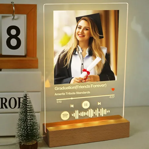 Vista 4 de Placa personalizada de Spotify, regalos personalizados para él, ella, parejas y bodas, perfecta para cumpleaños, San Valentín, Navidad