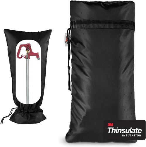 Vista 12 de Cubiertas XXL para grifos al aire libre para invierno, protector anticongelante de 3M Thinsulate para aspersores, 63.5 cm x 33 cm para grifos