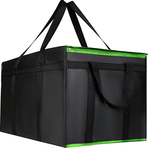 Vista 14 de musbus - Paquete de 2 bolsas aislantes reutilizables para comestibles, bolsa enfriadora plegable para comestibles, bolsa aislante grande resistente