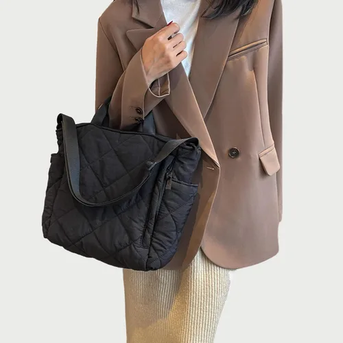 Vista 4 de Fozehlad Bolsa acolchada para mujer, bolsa acolchada para mujer, bolso de hombro para moda